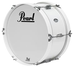 a white drum with the word pearl on it