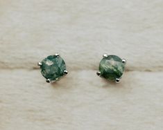 ROUND MOSS AGATE STUD EARRINGS IN 14K GOLD | Staghead Designs Rings Sets, Staghead Designs, Paris Trip, Agate Engagement Ring, Moissanite Earrings, Silver Wedding Rings, Moss Agate, Silver Wedding, Wedding Ring Sets