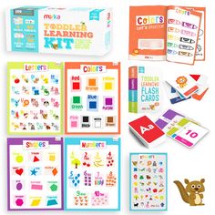 children's learning kit with stickers and markers