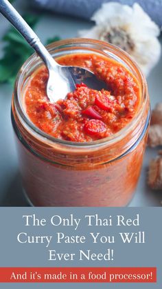 the only thai red curry paste you will ever need and it's made in a food processor