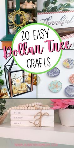 several different types of decorative items with text overlay that reads 20 easy do - it - yourself crafts