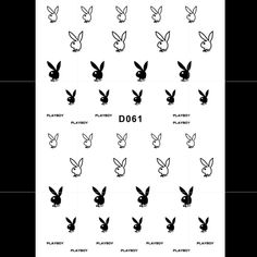 Back And White Playboy Bunny Nail Decal Stickers =) Nail Stickers Designs, Nail Decals Diy, Bunny Nails, Nail Stickers Decals, Stick And Poke, Decoration Stickers, Nail Sticker, Playboy Bunny, Cool Nail Designs