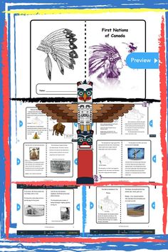 a poster with pictures of native animals and their names in blue, red, yellow and white