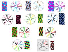 a bunch of different colored circles on a white background