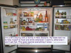 an open refrigerator filled with lots of food