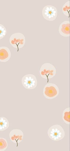 an abstract floral wallpaper with pink and white flowers