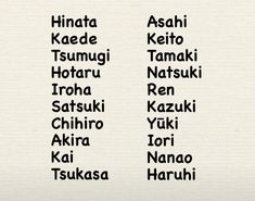 several different types of japanese characters are shown in black and white letters on a beige background