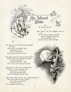 an old book page with the title and illustrations for fairy land, written in black ink