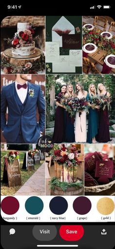 the color scheme for this wedding is red, white and blue with burgundy accents on it