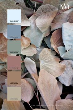 the color palette is neutral and has many different leaves