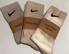 Neutral Colored Nike Socks, Crew Socks, Brand New, For Sneakers etc. High quality colored socks for you and a cute gift idea. Vintage Nike. Everyday Lightweight or Cushion Crew Nike Socks (Depending on what I have in stock, they are almost the same, cushion are more thick and lightweight are more thin.) I can do ankle sock upon request. Vintage Nike Adult socks are mid length socks not ankle socks Adult sizes: Small is 4-6 women Medium is 6-8 men 6-10 women Large is 8-12 men 10-13 women Note: Sh Gift Idea Aesthetic, Black Nike Socks, Aesthetic Socks, Sneakers Cute, Brown Socks, Idea Aesthetic, Nike Brown, Cute Nike Outfits, All Nike Shoes