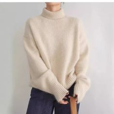 F00282687-304 Turtle Neck Sweaters, Thick Turtleneck, Overall Jumper, Striped Knitted Sweater, Pullover Mode, Elegant Sweater, Winter Pullover, Stylish Sweaters, Knit Turtleneck