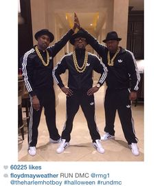 Floyd Mayweather and Friends as Run DMC - Halloween 2014 Old School Party, Jam Master Jay, Celebrity Sneakers, 80s Birthday, Hip Hop Birthday