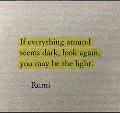 a piece of paper with the words rumi written in yellow and black on it