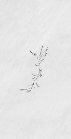 a drawing of a bird flying in the air