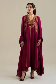 Velvet Kurta, Zara Shahjahan, Bridal Jewelry Sets Brides, Shadi Dresses, Festive Collection, Dress Design Patterns, Silk Bottoms, Dress Indian Style