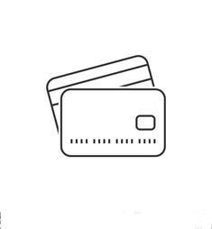 a credit card line icon on white background