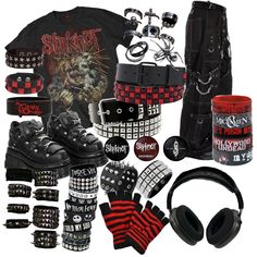 Punk Tank Top Outfit, Punk Metalhead Outfits, Old School Punk Outfits, Emo Punk Outfits Women, Murdercore Outfits, Slipknot Outfit Ideas Concert, Cute Emo Outfit Ideas, Mall Emo Outfits, Hair Metal Outfit