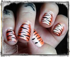 ✝✝✝Gnarly Gnails✝✝✝: Monkey See Monkey Do - Tiger Tiger Woods Ya'll! Monkey See Monkey Do, Tiger Tiger, Print Nails, Best Nail Polish, Tiger Woods, Tiger Stripes, Happy Monday