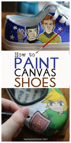 how to paint canvas shoes with pictures on them