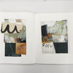 an open book with multiple pictures and words on the pages, including one that says me