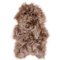 an animal fur rug is shown on a white background