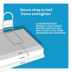 a bed frame and tightener diagram with instructions