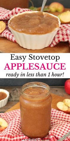 an easy stovetop apple sauce recipe in less than 1 hour