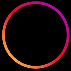 a black background with a rainbow circle in the middle and an orange ring at the center