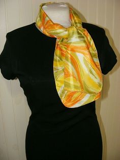 60s Scarf, Scarf Vintage, Fashion Scarf, Neck Scarf, Yellow And Green, Head And Neck, Homestuck, Neck Scarves, Scarf Styles