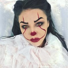 Clown Makeup Ideas, Carnaval Make-up, Makeup Ideas For Halloween, Makeup Zombie, Creepy Halloween Makeup