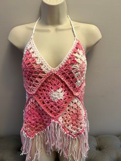 Bohemian crochet top. One size fits most Handmade Fitted Tops For Spring, Bohemian Crochet, Crochet Crop, Cropped Tube Top, Crochet Crop Top, Louisville Ky, Tube Top, Womens Clothing Tops, Crochet Top