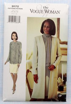 a woman's coat and skirt sewing pattern