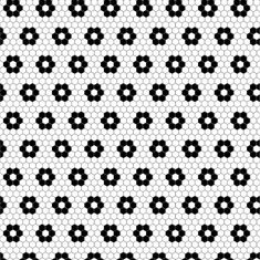 black and white pattern with hexagonal shapes on the surface, as well as dots