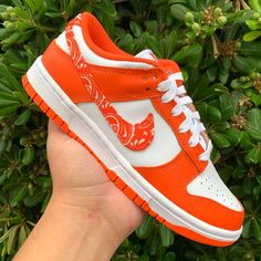 Nike Dunk Low "Citrus Paisley" Women 11= Men 9.5. Brand New In Box Orange 100% Authentic. All Sales Final Orange Leather Skate Shoes With Laces, Nike Custom Orange Sneakers With Contrast Sole, Casual Orange Custom Sneakers With Laces, Casual Custom Orange Sneakers With Laces, Nike Orange Leather Skate Shoes, Orange Leather Nike Skate Shoes, Orange Nike Custom Sneakers With Laces, Nike Custom Orange Sneakers With Laces, Orange Custom Sneakers For Streetwear With Cushioned Footbed