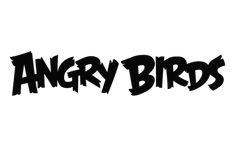 the word angry birds written in black ink