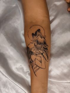 Tattoo mulher e lobo Believe Tattoos, Bookish Tattoos, Peacock Feather Tattoo, Mommy Tattoos, Couples Tattoo Designs, Aries Tattoo, Writing Tattoos, Geometric Tattoo Design, Dope Tattoos For Women