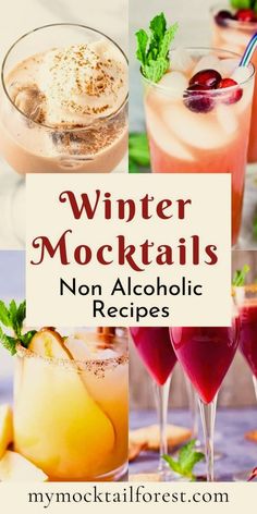 Looking for fun and festive drink options for the winter months? This collection of Winter Mocktail Recipes is your answer! Made with simple ingredients and in various flavors, these easy-to-make drinks are perfect for all occasions. From classic cranberry mocktails to unique spiced creations, there's something for everyone. Find the recipes and add a festive touch to your next winter gathering mymocktailforest.com Bartender Knowledge, Cocktails Non Alcoholic, Festive Mocktail, Christmas Mocktail Recipes, Christmas Mocktail, Winter Mocktails, Mocktail Ideas, Cranberry Mocktail