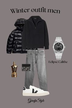 Pick Outfits, Mens Jewerly, Money Outfit, Classy Outfits Men, Black Men Fashion Swag, Winter Capsule, Soft Boy, Winter Fit, Streetwear Men