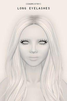 a woman with long blonde hair and big eyes is shown in this digital art rendering