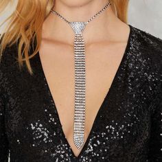 Fashion Women Rhinestone Crystal Bling Bow Tie Necktie Choker Necklace Jewellry Womens Ties, Chain Clothing, Bling Bows, Tie Necklace, Wedding Accessories Jewelry, Silver Accessories, Fashion Jewelry Necklaces, Bling Bling, Elegant Woman