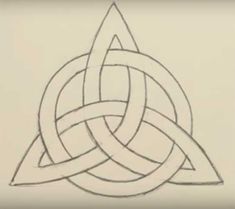 a drawing of a celtic knot on a sheet of paper