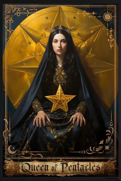 Queen Of Pentacles Print Tarot Karte Art Poster Major Arcana Leinwand Gemälde Wall Art Dark Academia Geburtstag Geschenk für sie Spielzimmer Decor Geek - Etsy Österreich Tarot Portrait, Tarot Cards Decks Beautiful, Tarot Artwork, Queen Of Pentacles, Tarot Cards Major Arcana, Wall Art Dark Academia, Tarot Card Art, Queen Card, Pentacles Tarot