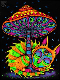 Arte Hippy, Psychadelic Art, Trippy Painting, Psy Art, Hippie Painting, Trippy Wallpaper, The Mushroom, Arte Inspo