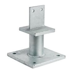 an aluminum bracket with two holes on each side