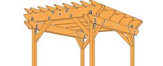 an image of a wooden structure with nails on the top and bottom part of it