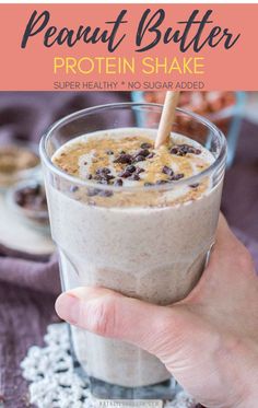 Peanut Butter Protein Shake Diet Protein Shake Easy, Healthy Protein Shake, Easy Healthy Protein Shakes, Pb2 Shake Recipes, Protein Shake Recipes With Peanut Butter, Protein Shakes Without Banana, Filling Protein Shakes, Banana Premier Protein Shake Recipes, Homemade Protein Shakes Without Powder