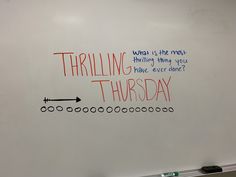 a white board with writing on it and an arrow pointing to the right