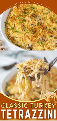 Turkey Tetrazzini, thanksgiving leftovers, simple dinner recipes Turkey Tetrazzini Easy, Classic Turkey, Canned Soup, Chicken Tetrazzini