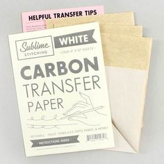 three different types of paper with the words carbon transferer paper written on one side